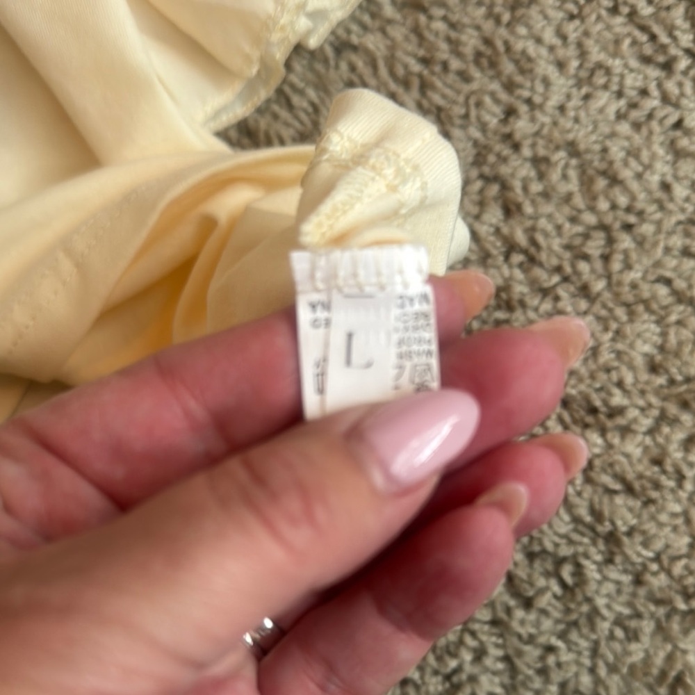 Cream Ruffled Short Sleeve T-Shirt - Picture 3 of 3